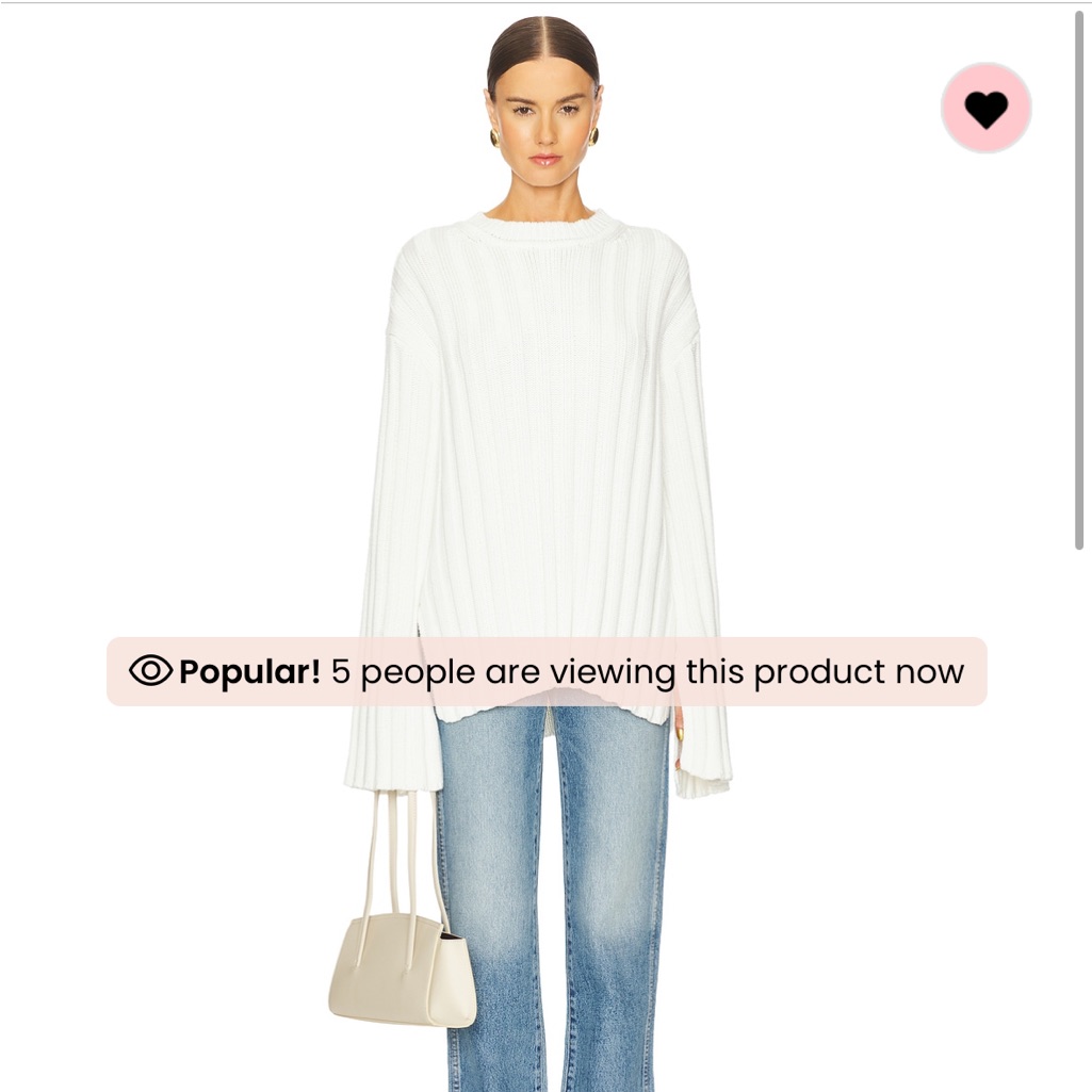 Eaves White Sweater Nwt